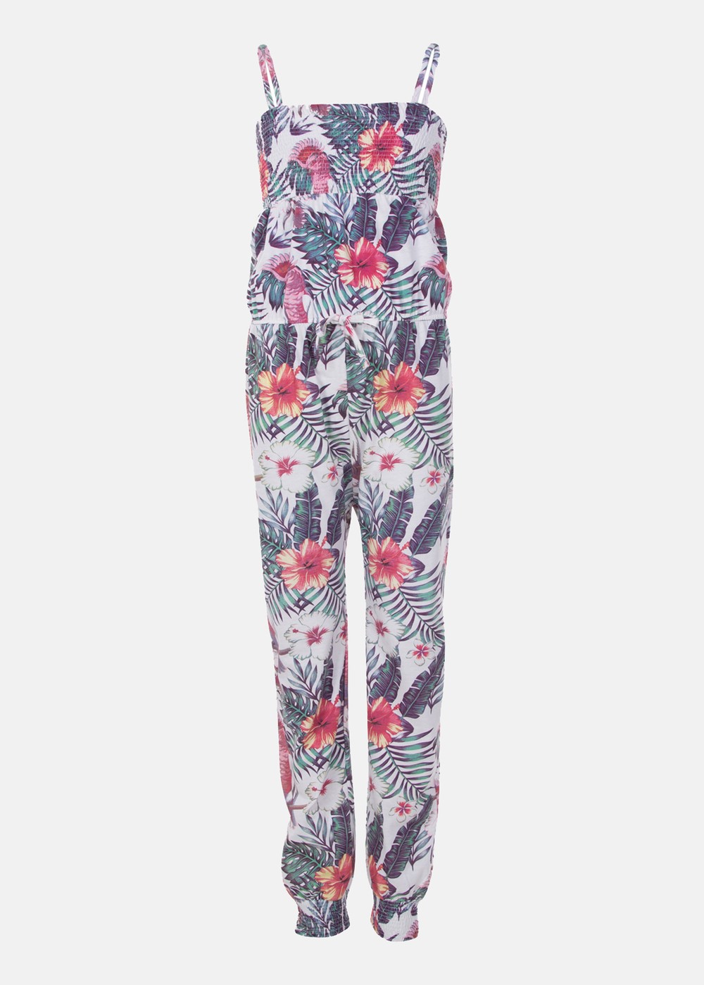 Pink Kakadua Jumpsuit Jr, White, 100,  Strandkläder