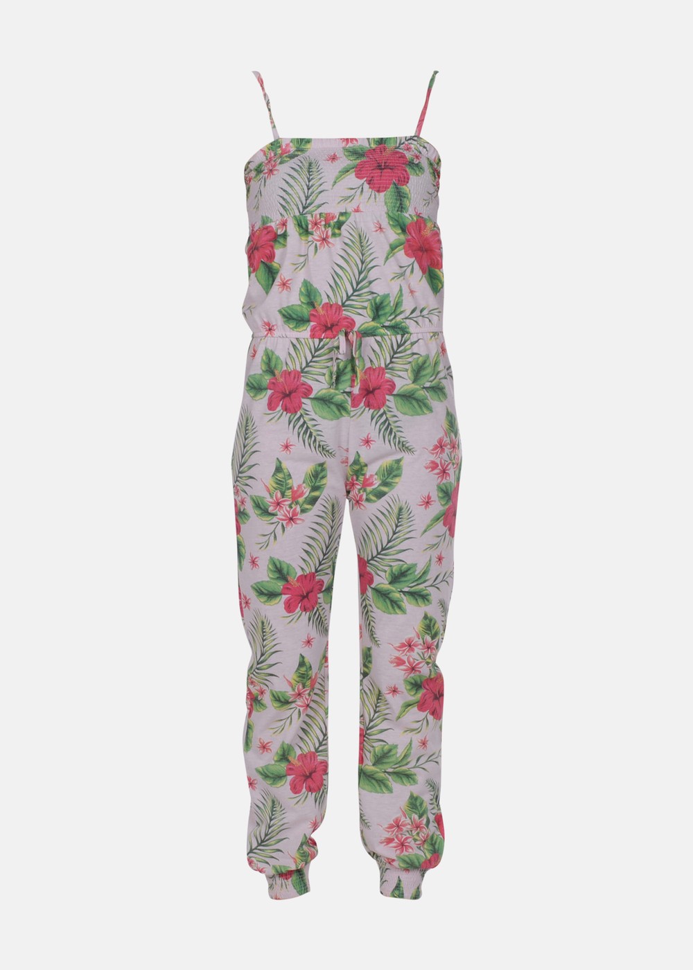 Hibiscus Jumpsuit Jr, Pink, 100,  Strandkläder