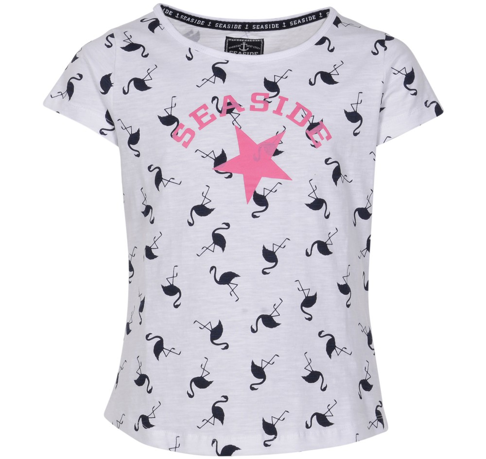 Flamingo Tee Jr, White, 110,  T-Shirts