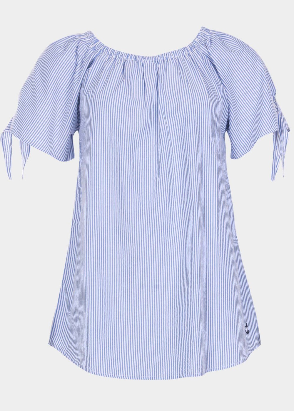 Everglade Tunic, Lt Blue Stripe, 36,  Kortärmade Skjortor