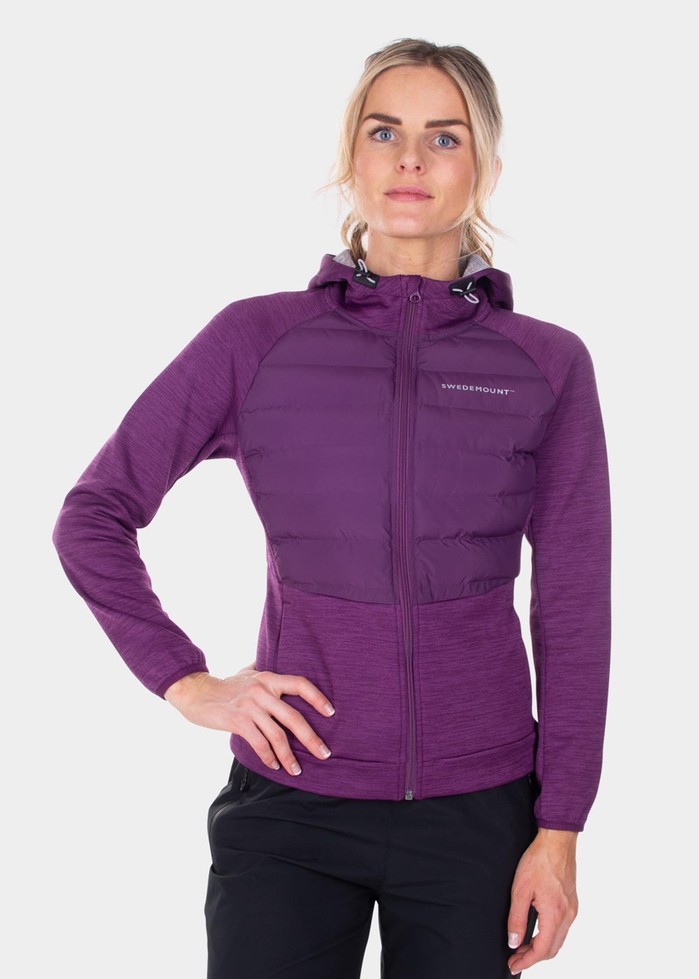 Training Hybrid Jacket W, Plum Melange/Lt Grey Melange, 34,  Bästsäljare