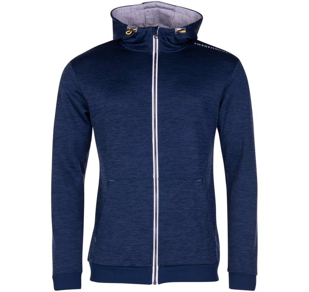 Pro Training Logo Zip Hood Sr, Navy Melange/Lt Grey Mel, Xs,  Hoodies