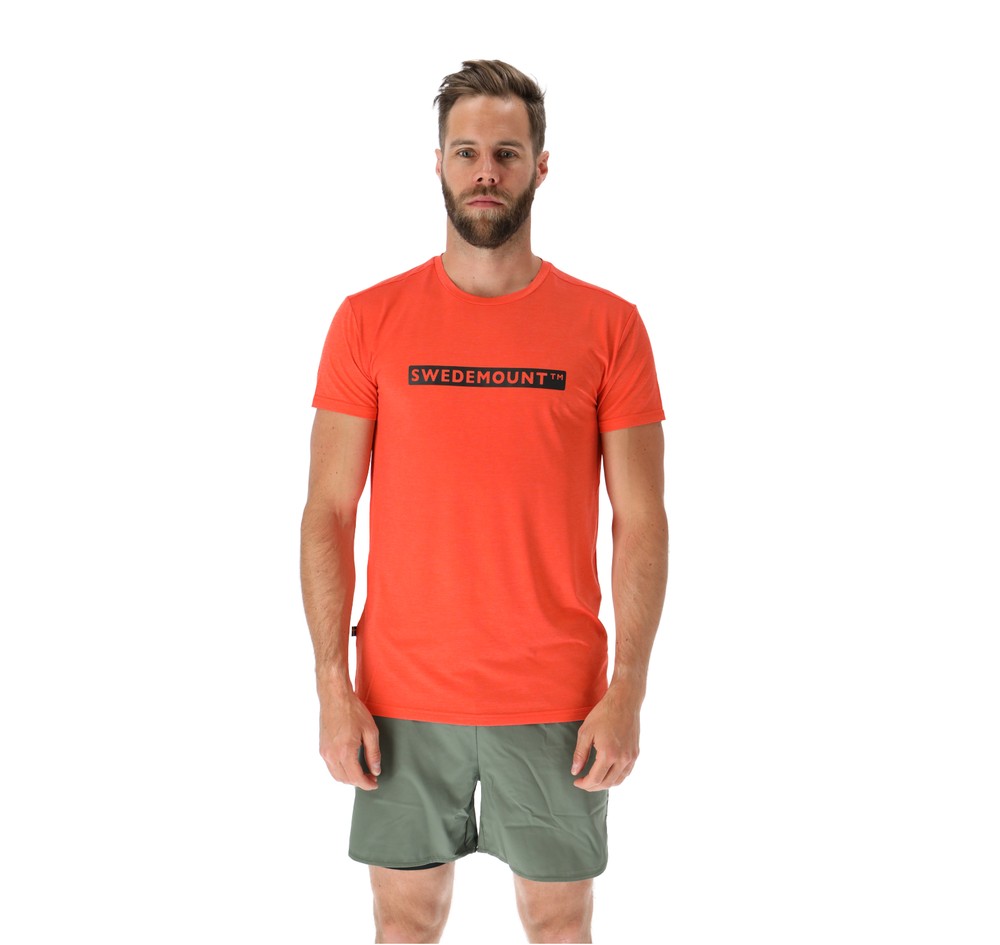 Athleisure Tee, Orange Melange, Xs,  Kläder Och Skor