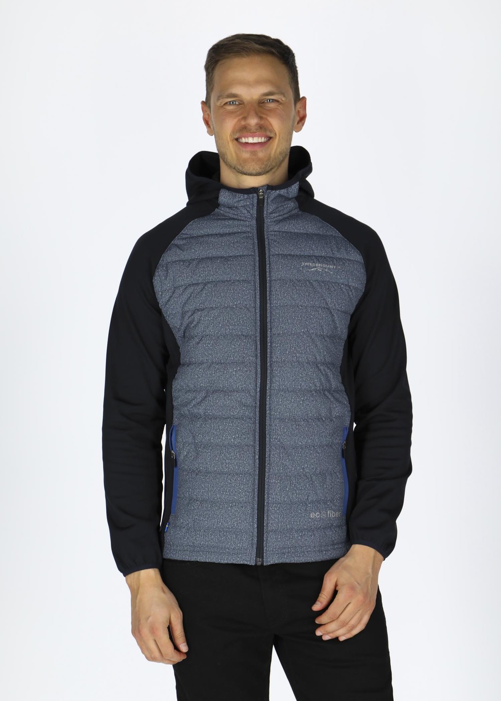 Hooded Hybrid Jacket, Navy Melange/Dk Navy, 3xl,  Jackor Hooded Hybrid Jacket, Navy Melange/Dk Navy, 3xl,  Jackor