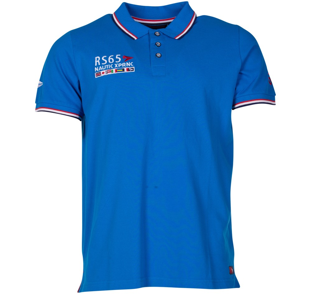 Flag Piké, Ocean Blue, S,  Bomullspikéer