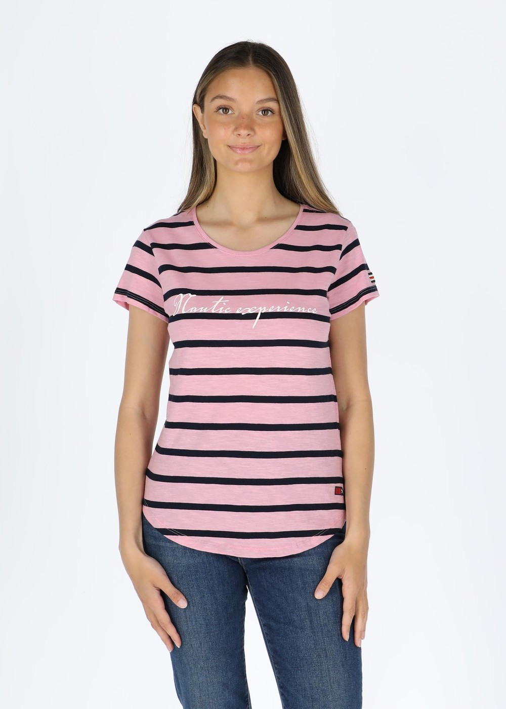 Ocean Stripe Tee W, Pink, 34,  Toppar Ocean Stripe Tee W, Pink, 34,  Toppar