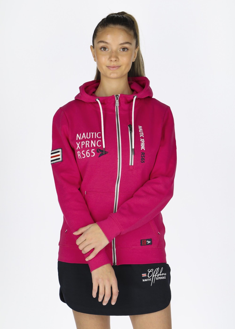 Sandhamn Zip Hood W, Fuchsia, 36,  Hoodies Sandhamn Zip Hood W, Fuchsia, 36,  Hoodies