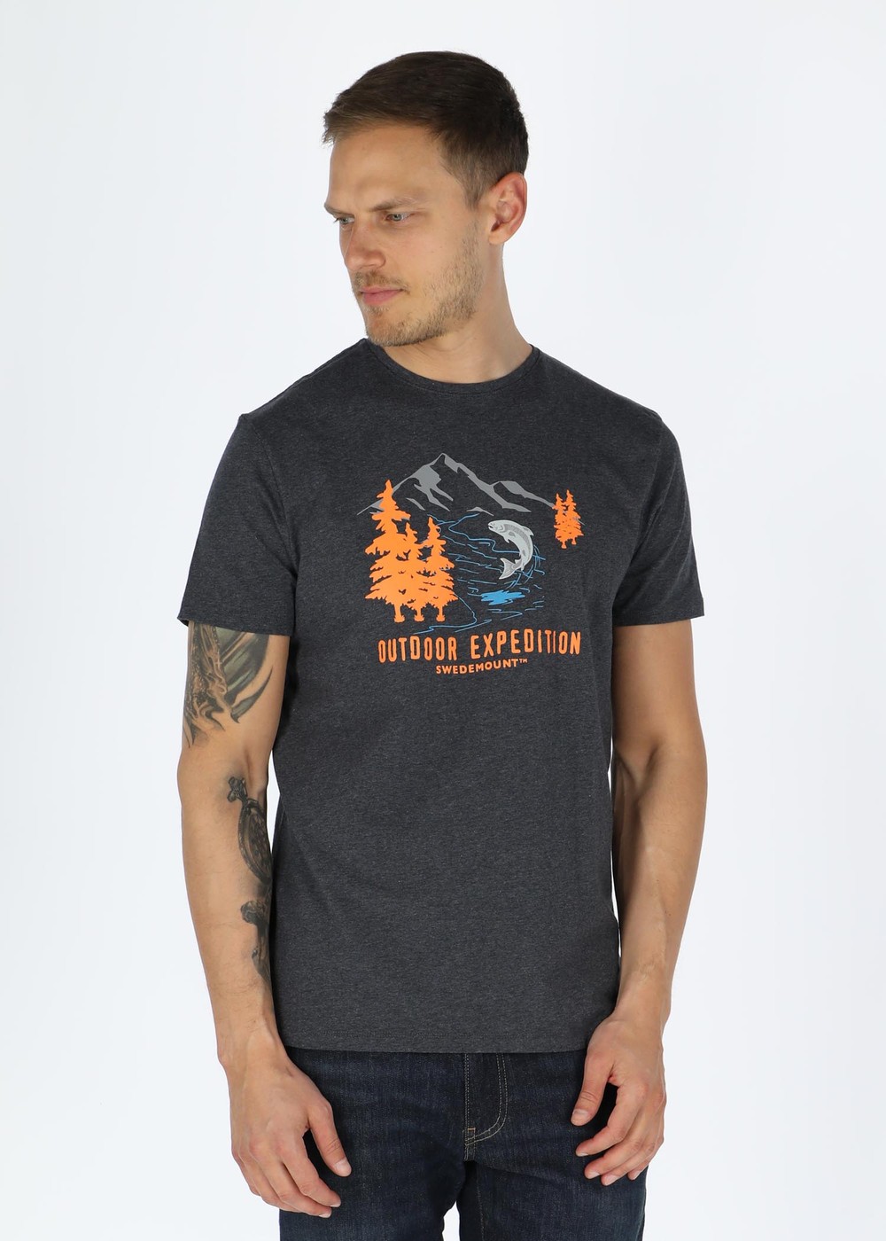 Forest Tee, Greymelange Salmon, 3xl,  T-Shirts Forest Tee, Greymelange Salmon, 3xl,  T-Shirts