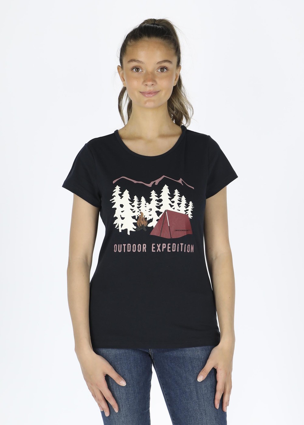 Swedemount Forest Tee W Navy Tent 46  T-Shirts