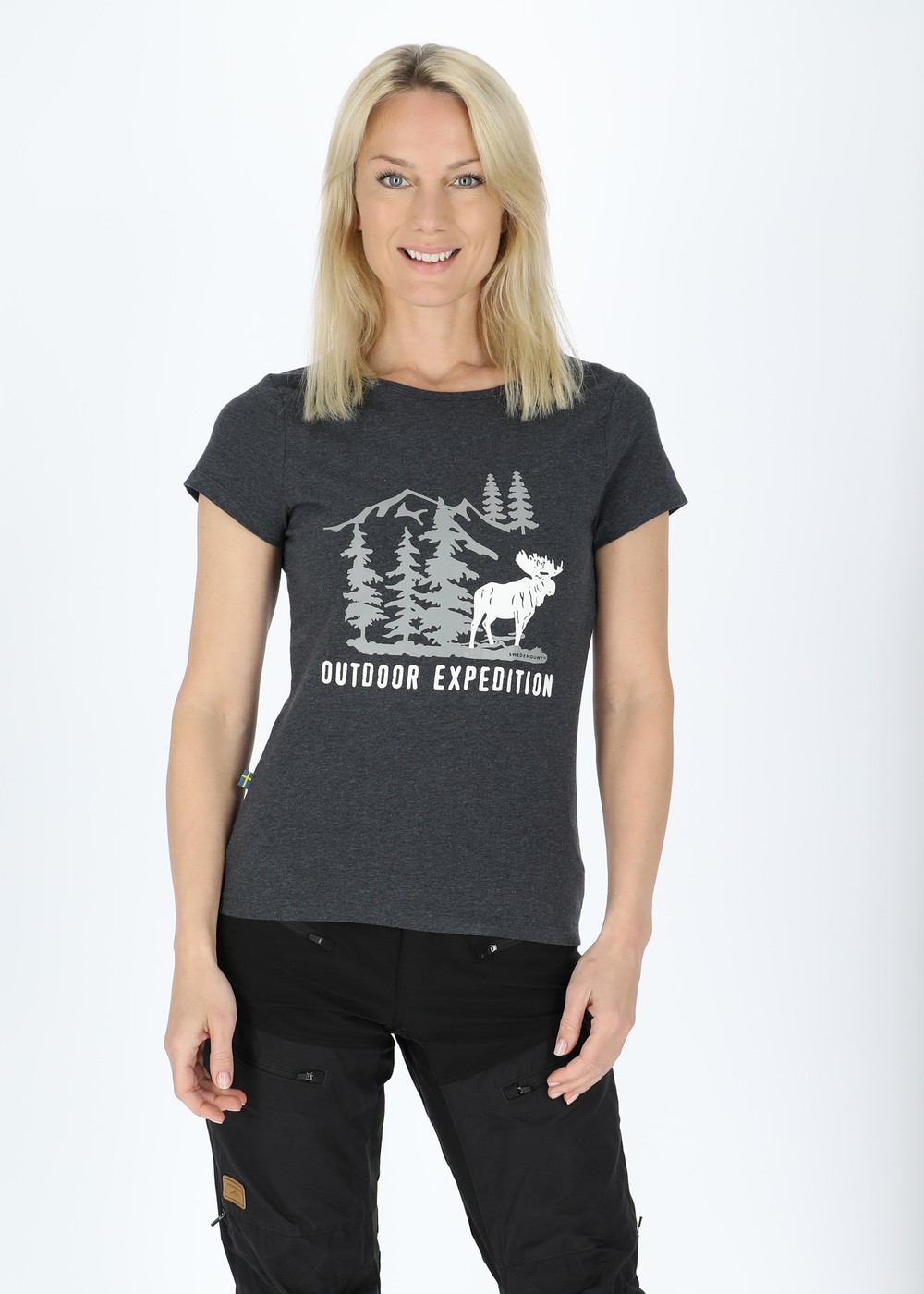 Forest Tee W Greymelange Elk 40  T-Shirts