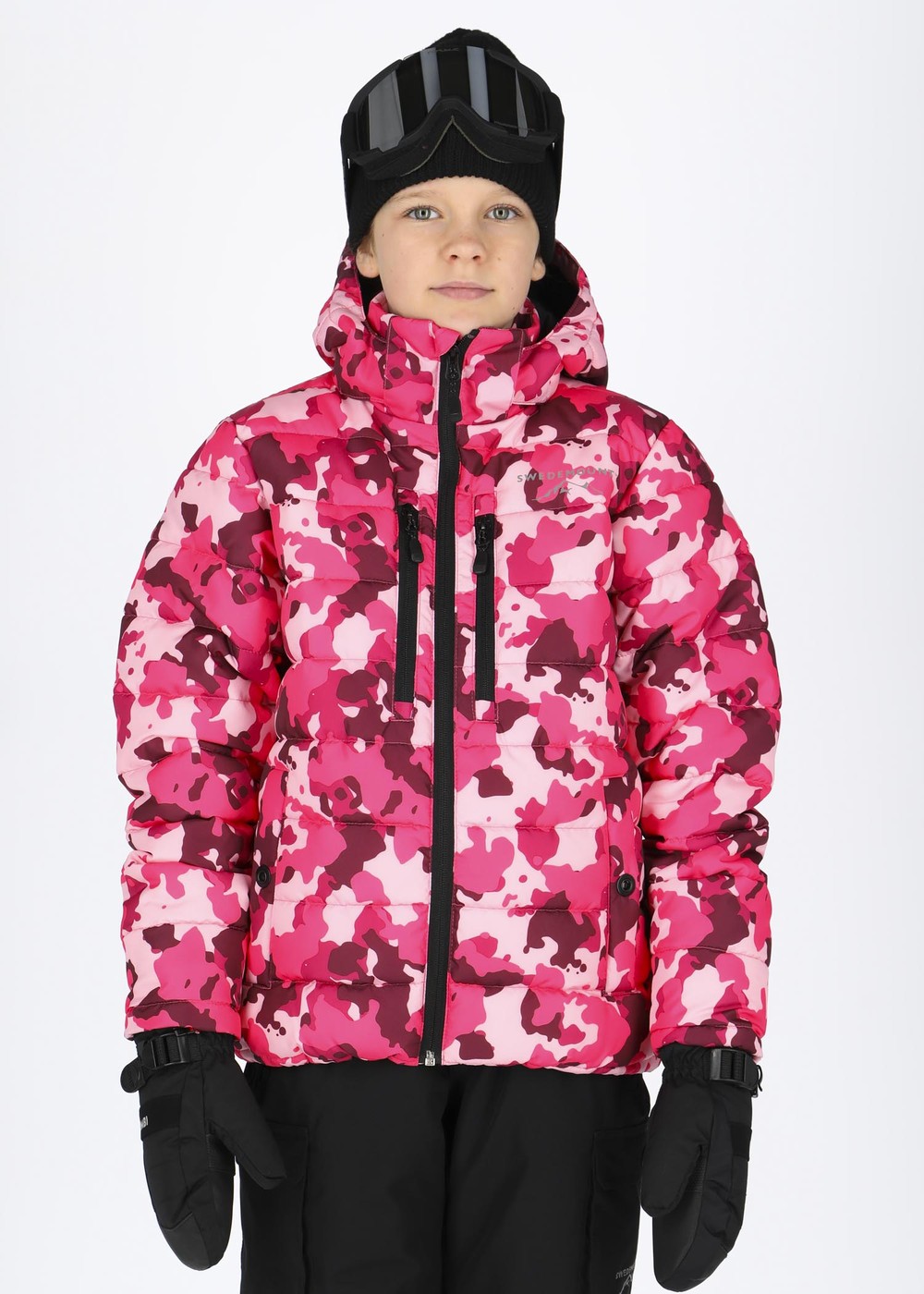 Branäs Jacket Jr, Pink Camo, 160,  Skidjackor