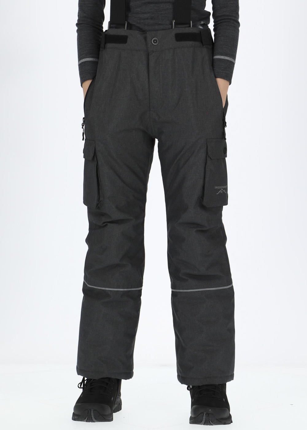 Branäs Pants Jr, Charcoal Melange, 100,  Skidbyxor Branäs Pants Jr, Charcoal Melange, 100,  Skidbyxor