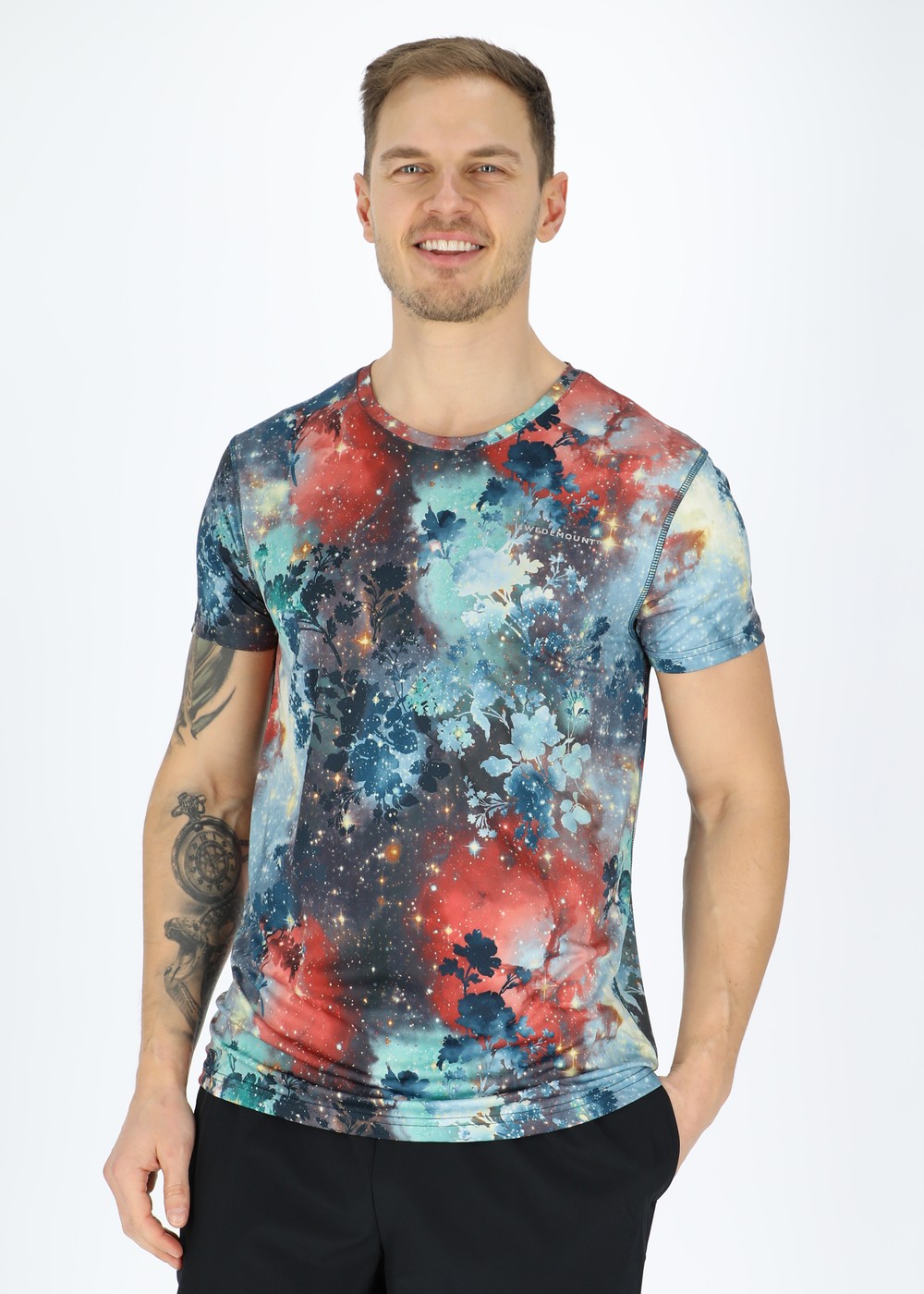 Fusion Tee, Galaxy Aop/Navy, Xs,  Tränings-T-Shirts