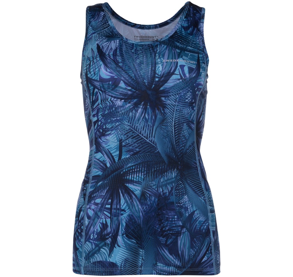 Fusion Singlet W, Palm Aop/Turquoise, 34,  Löpar-Linnen