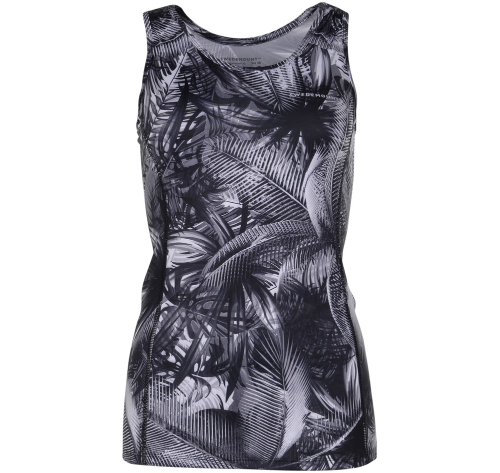 Fusion Singlet W, Palm Aop/Black, 34,  Löpar-Linnen Fusion Singlet W, Palm Aop/Black, 34,  Löpar-Linnen