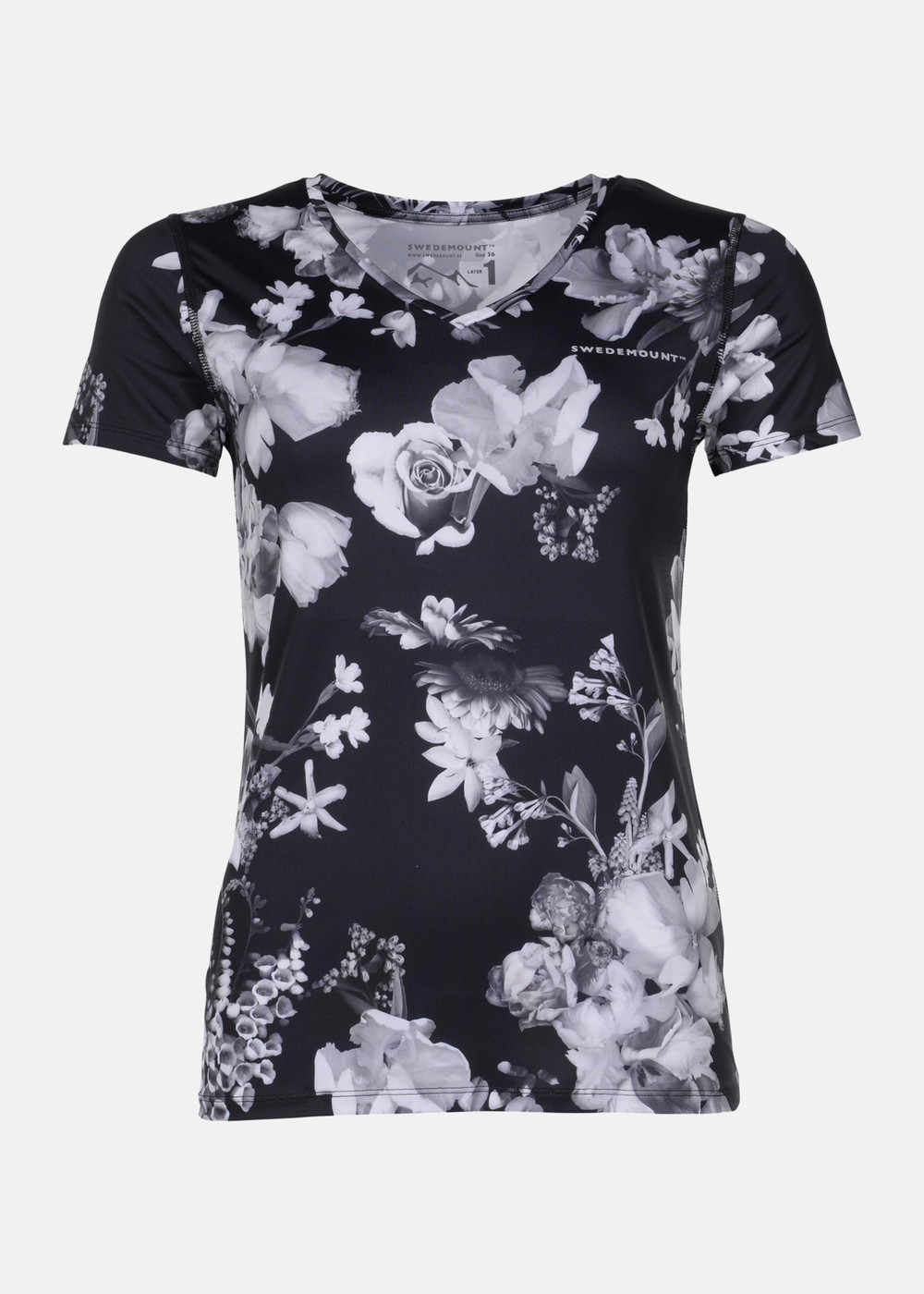 Fusion Tee W, Black/White, 34,  Tränings-T-Shirts