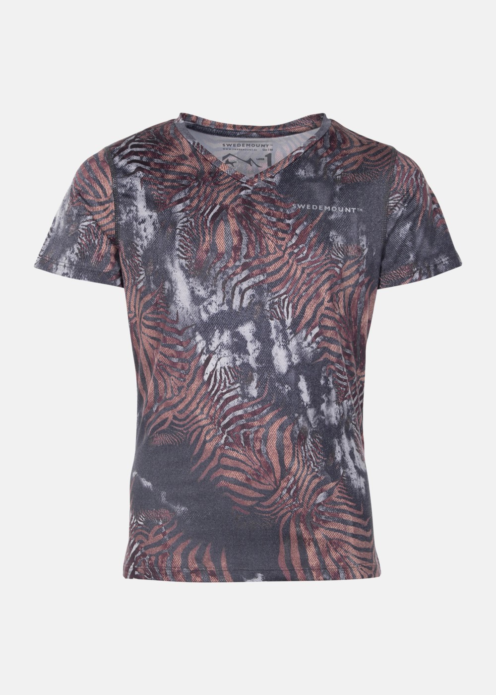 Fusion Tee Jr, Black Zebra, 140,  Löpar-T-Shirts