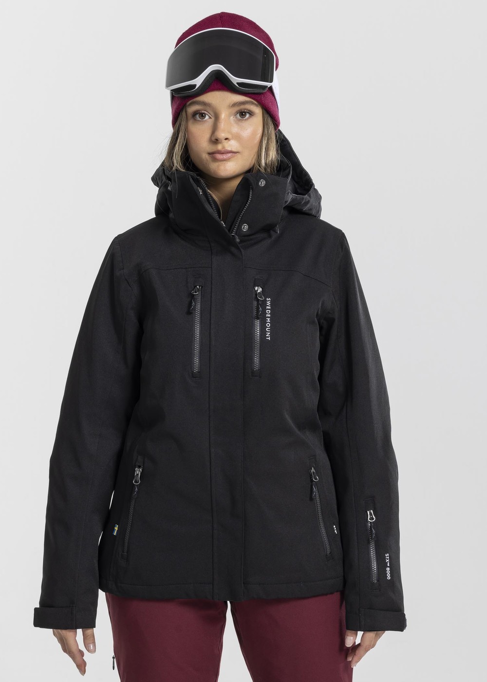 Cervinia Jacket W, Black/Charcoal Melange, 46,  Vinterjackor
