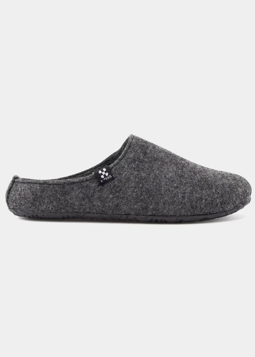 Wool Slippers, Dk Grey/Lt Grey, 45,  Tofflor