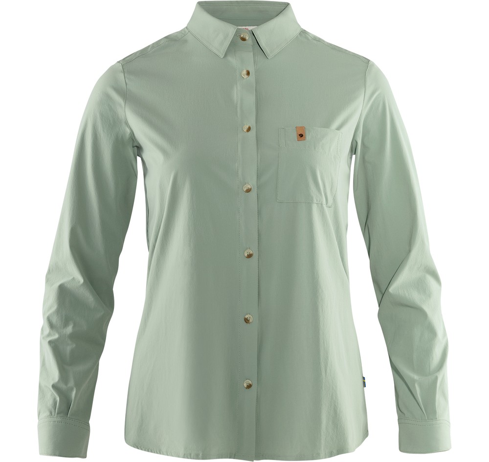 Övik Lite Shirt Ls W, Sage Green, L,  Långärmade Skjortor Övik Lite Shirt Ls W, Sage Green, L,  Långärmade Skjortor