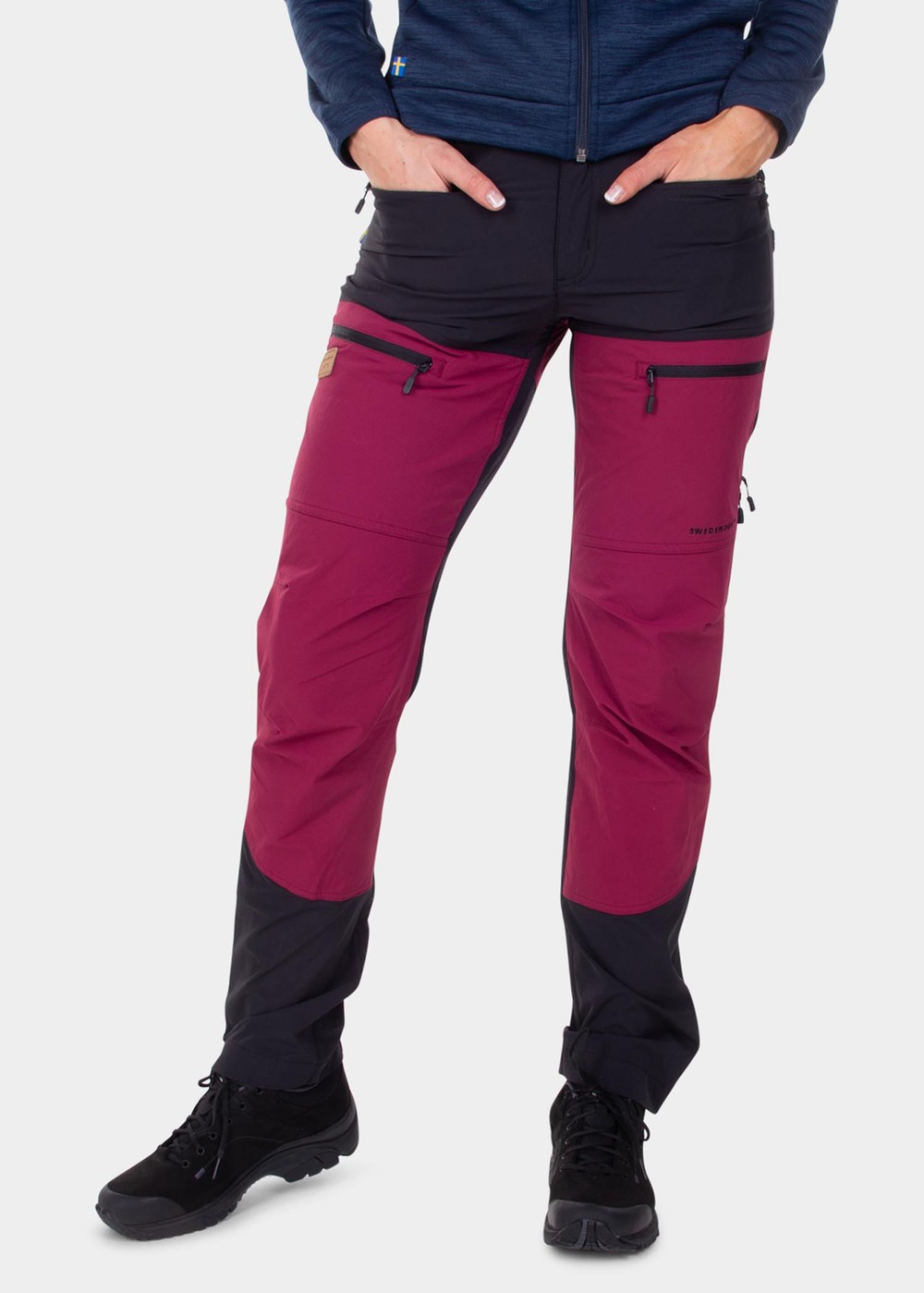 Lofoten Stretch Pants W, Black/Burgundy, 36,  Byxor