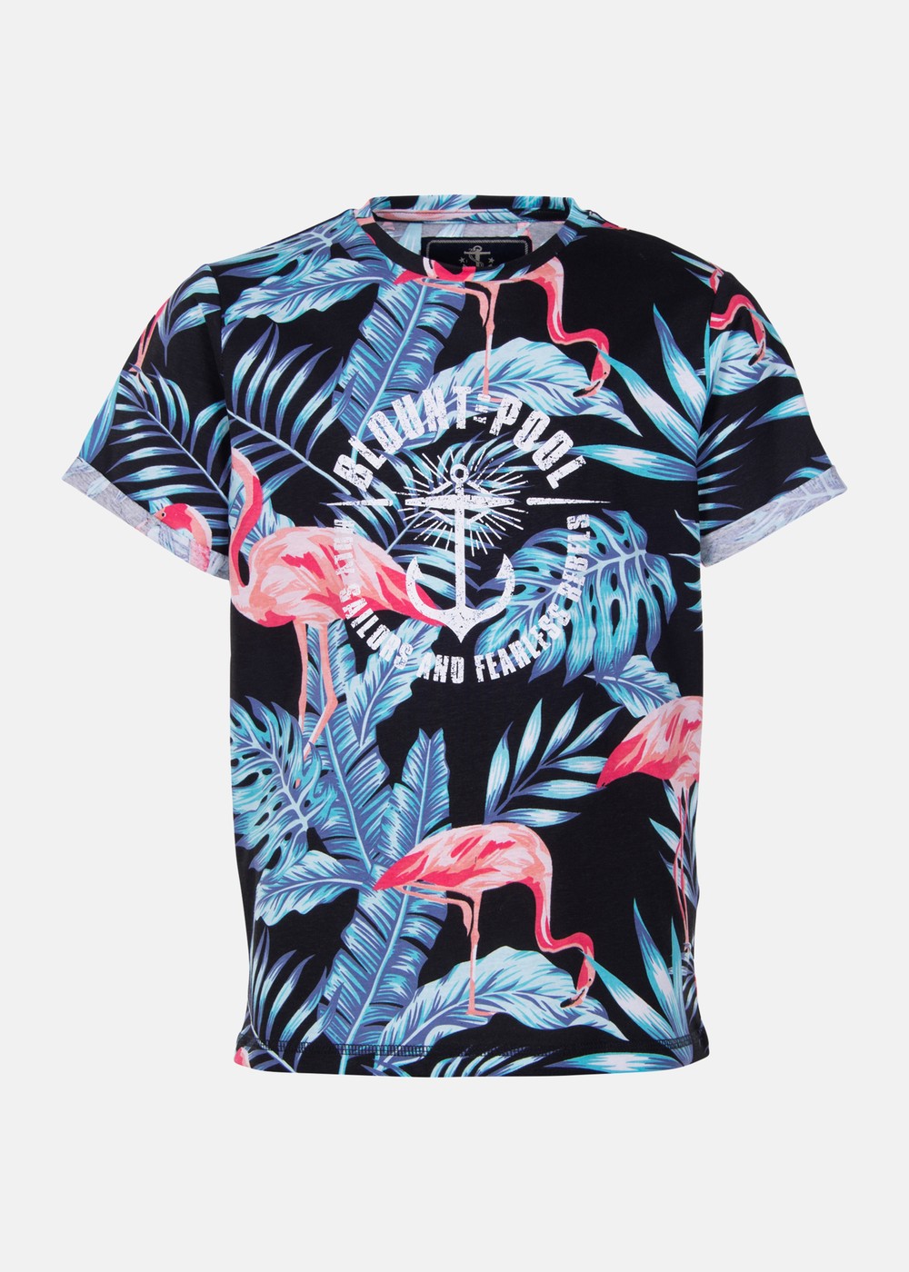 Tropical Tee Jr, Black Flamingo Leaf, 90,  Strandkläder | Kläder//Jackor//Dam//Vinterjackor | Padelspecialisterna