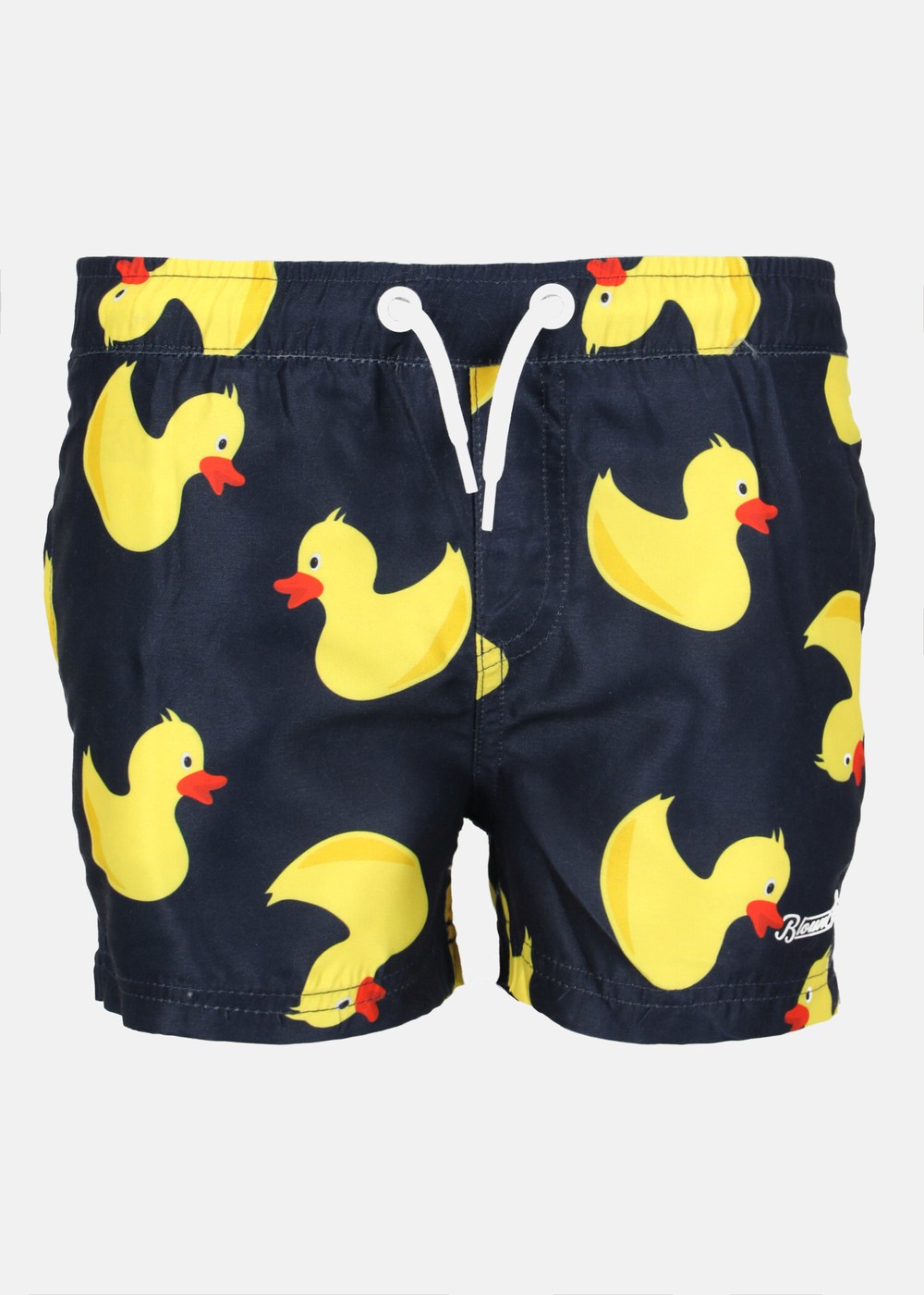 Beachshorts Jr, Navy Yellow Duck, 110,  Badbyxor Beachshorts Jr, Navy Yellow Duck, 110,  Badbyxor