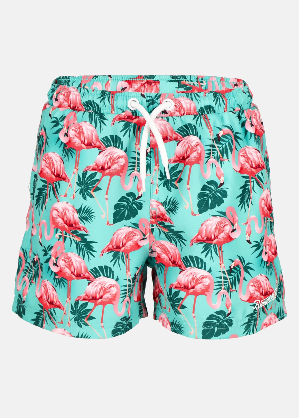 Beachshorts Jr, Turquoise Flamingo, 110,  Badbyxor