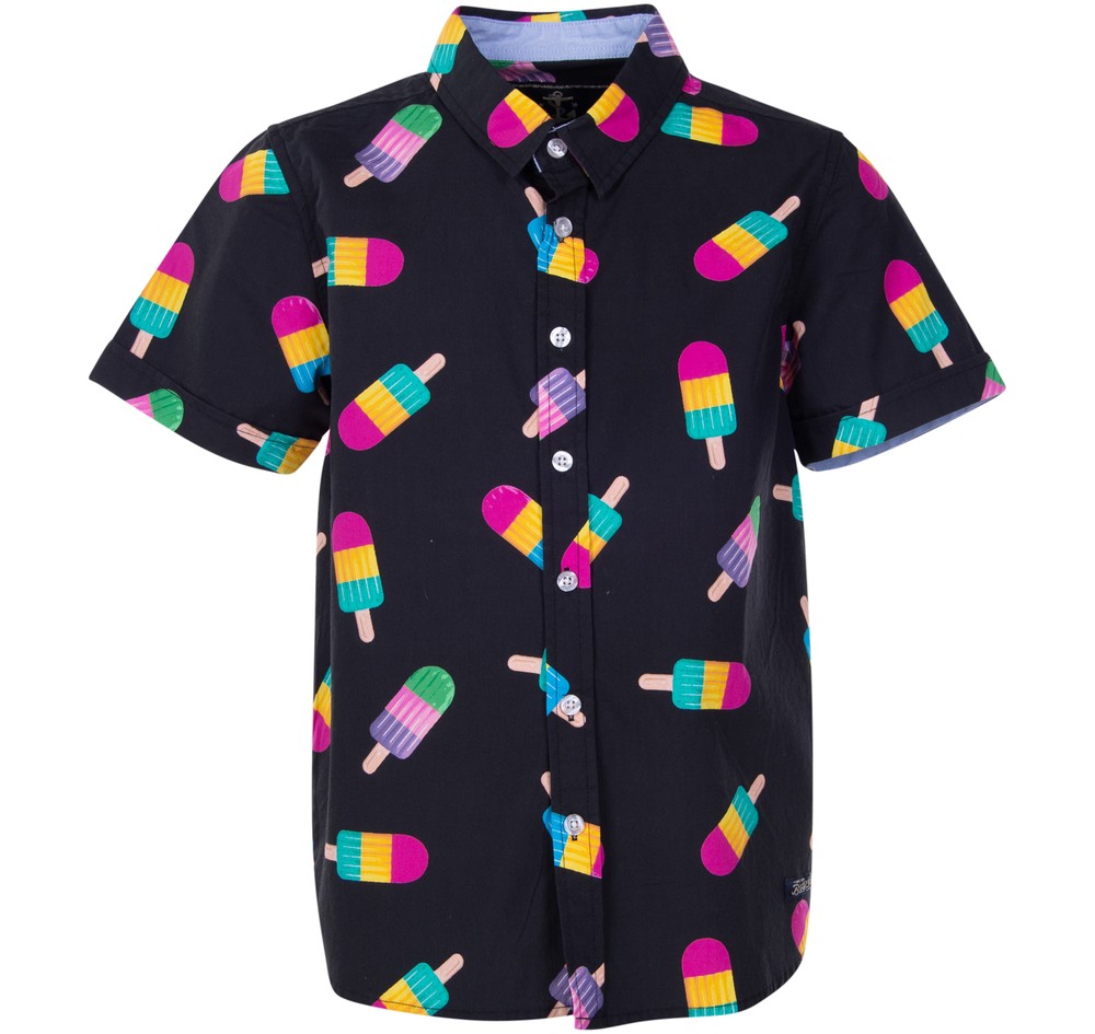 Hawaii Shirt Jr, Black Ice Cream, 90,  Strandkläder