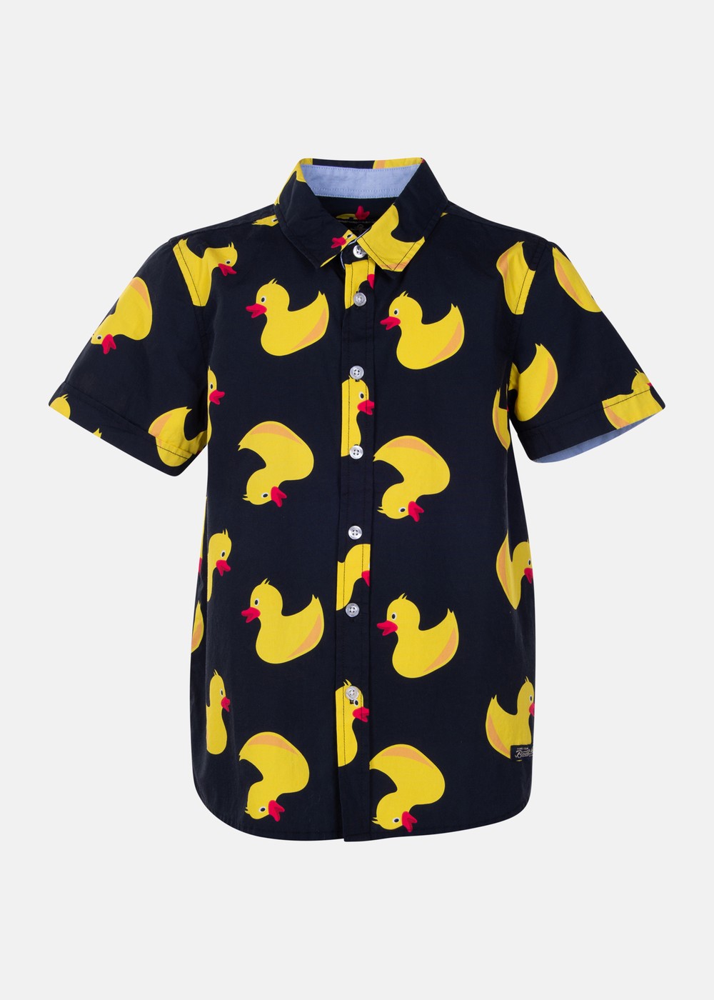 Hawaii Shirt Jr, Black Yellow Duck, 120,  Strandkläder