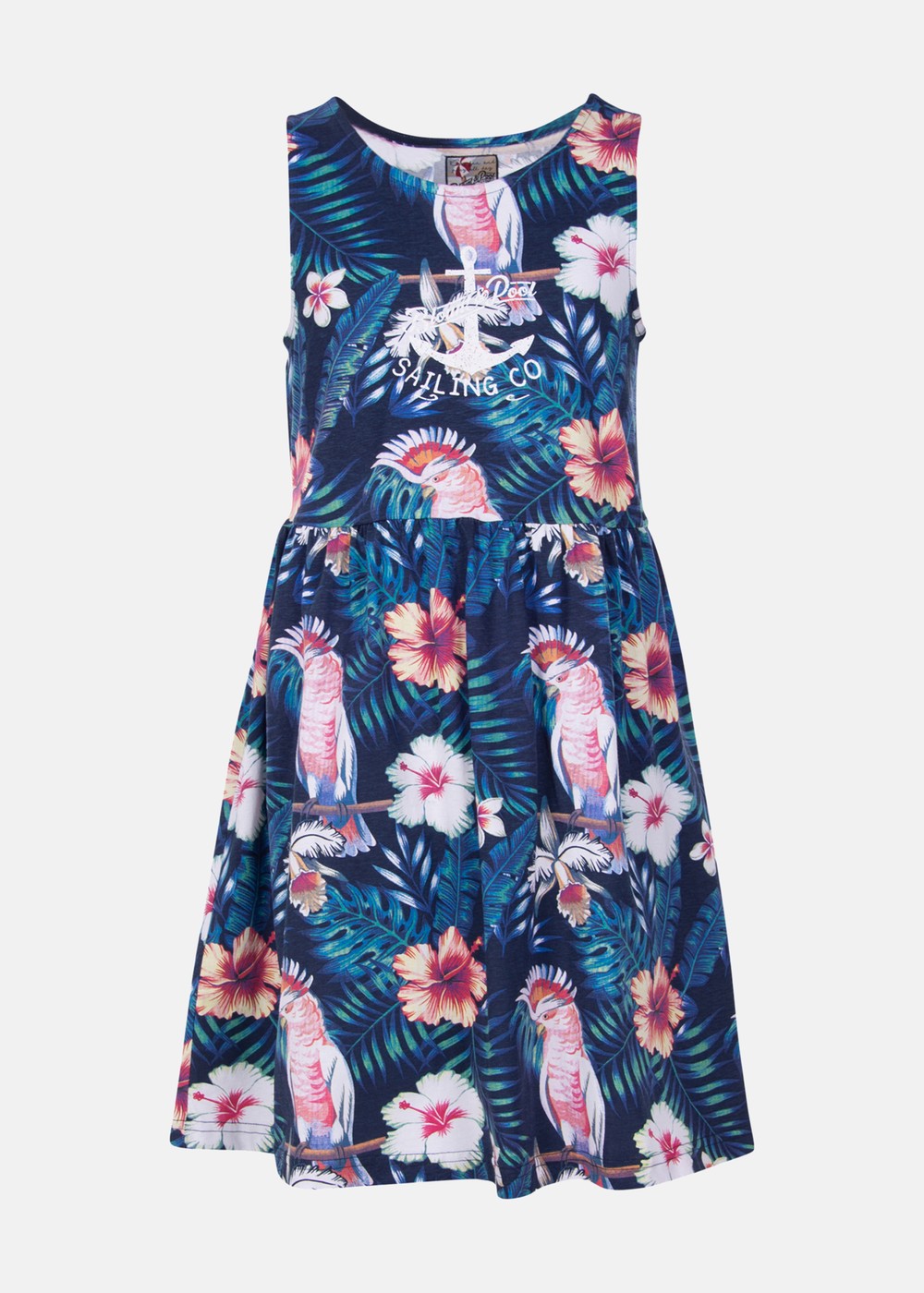 Jungle Dress Jr, Navy Kakadua Flower, 90,  Strandkläder Jungle Dress Jr, Navy Kakadua Flower, 90,  Strandkläder