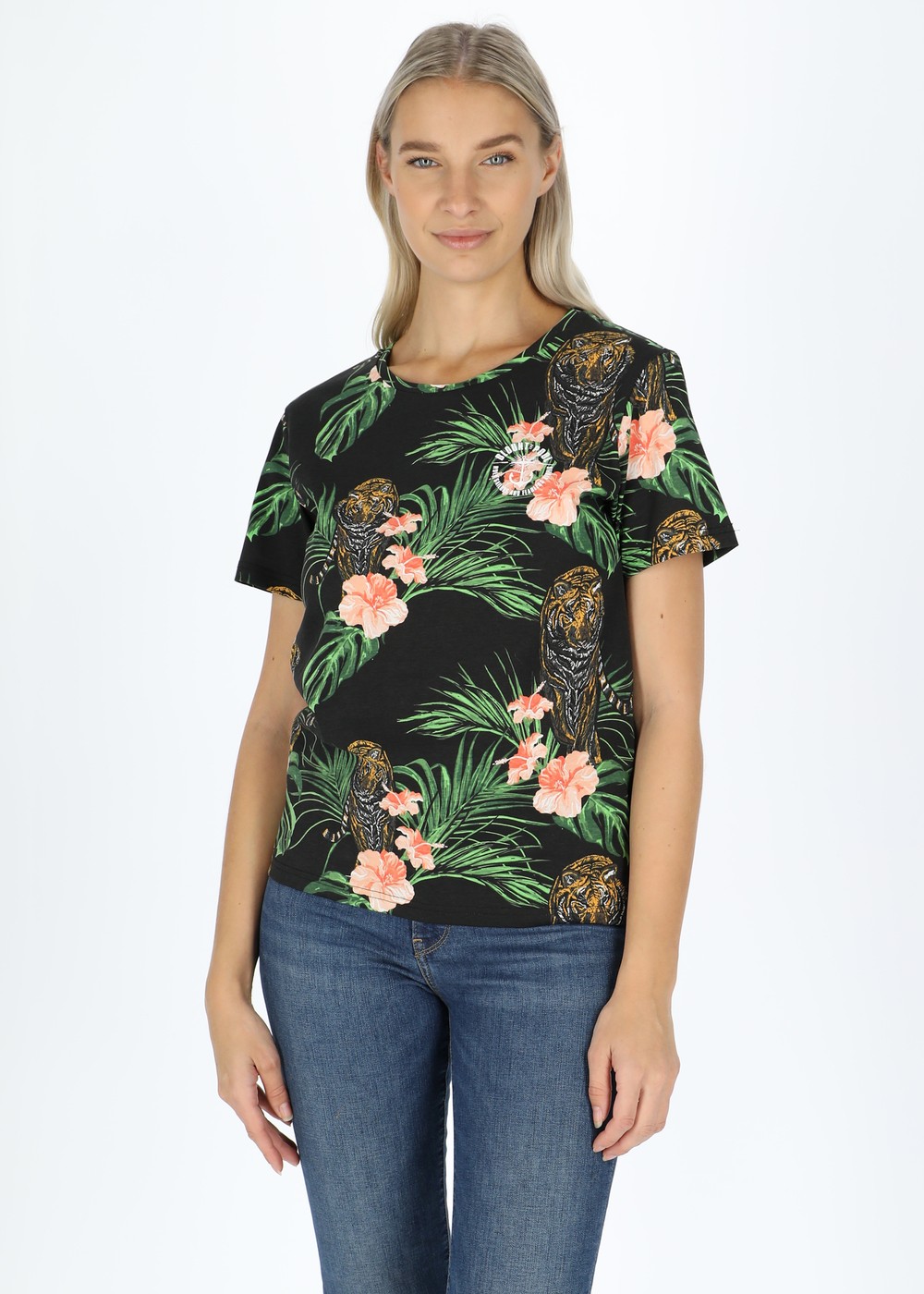Jungle Tee W, Black Tiger, 36,  Strandkläder Jungle Tee W, Black Tiger, 36,  Strandkläder
