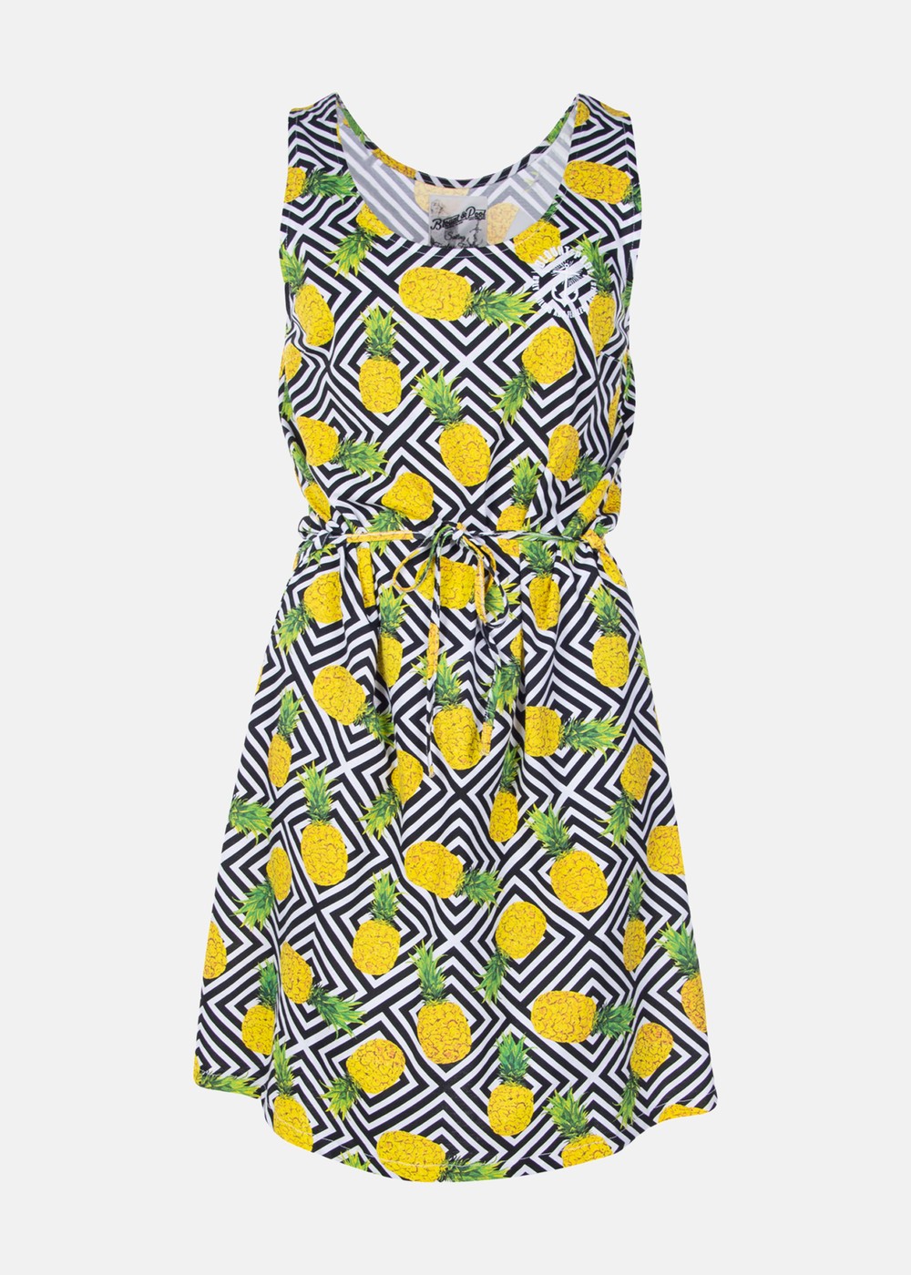 Jungle Dress W, Yellow Graphic Pineapple, 38,  Strandkläder