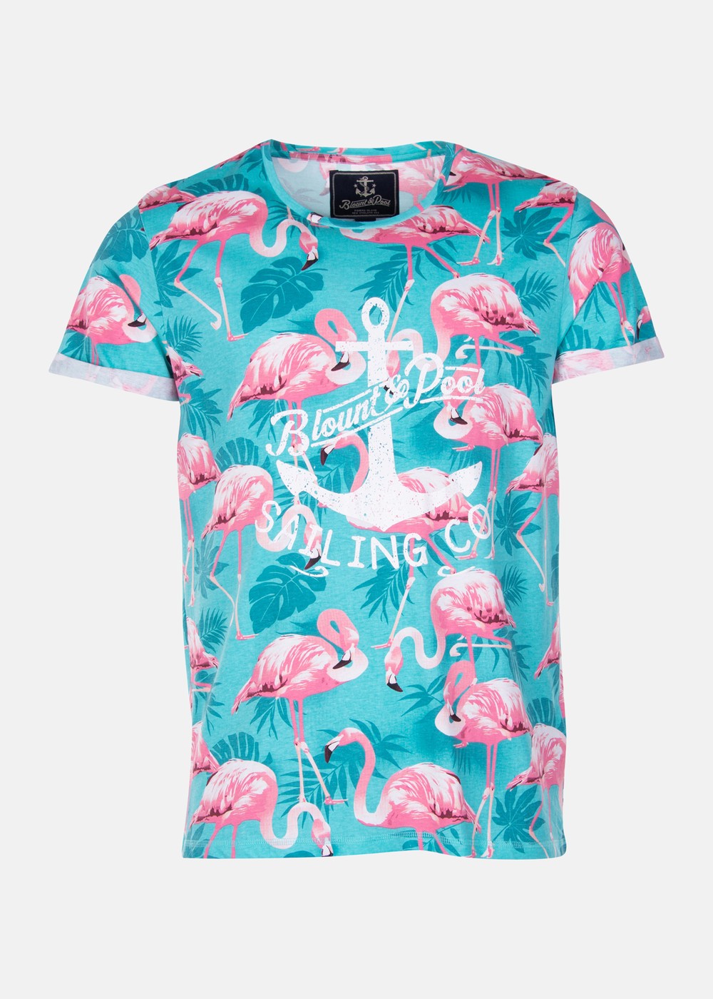 Tropical Tee, Turquoise Flamingo, S,  Strandkläder