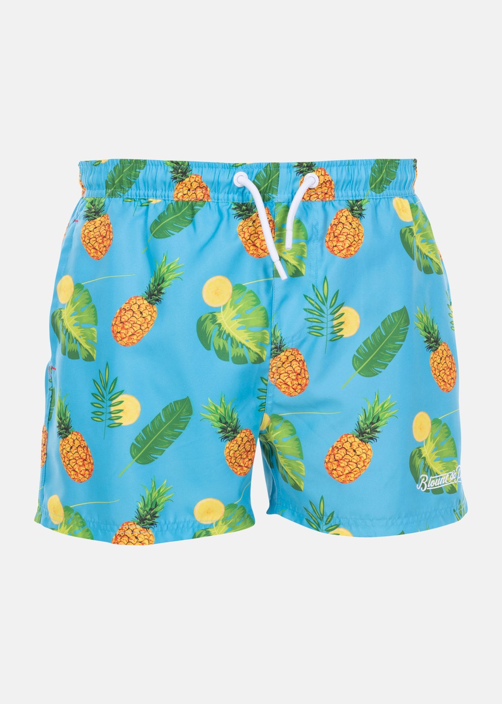 Beachshorts, Turquoise Lemon Pineapple, 2xl,  Badbyxor