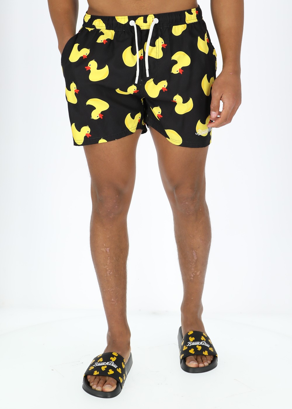 Beachshorts, Black Yellow Duck, Xs,  Badbyxor Beachshorts, Black Yellow Duck, Xs,  Badbyxor