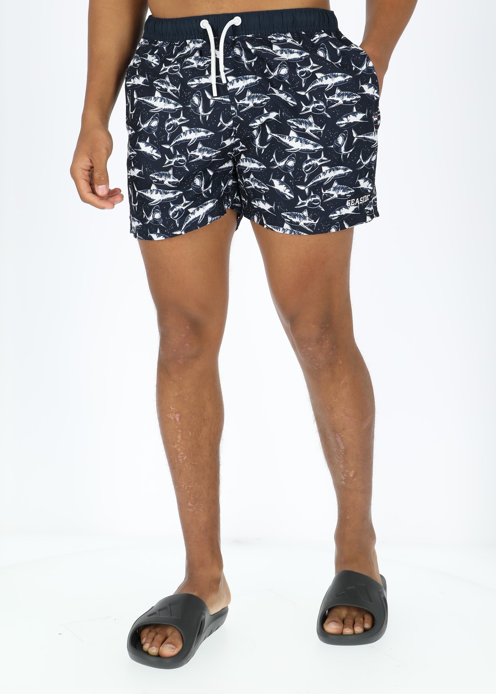 Pacific Beachshorts, Navy Shark, M,  Badkläder