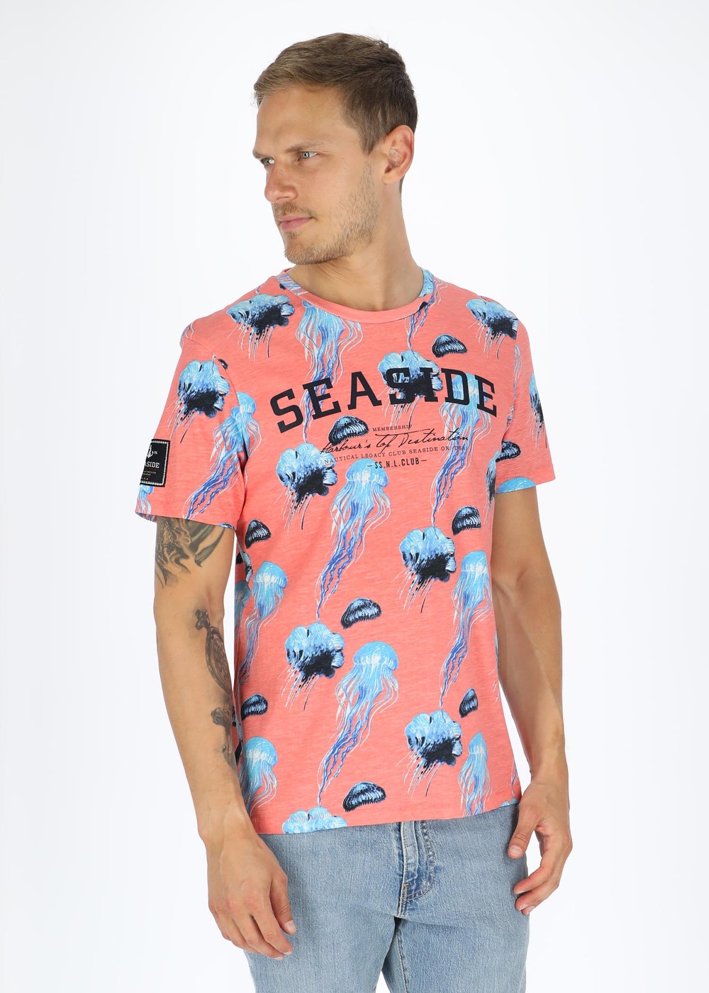 Ocean Tee, Coral Jellyfish, 2xl,  Strandkläder