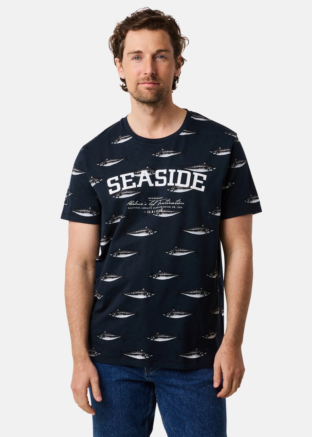 Ocean Tee, Navy Makerill, S,  Strandkläder Ocean Tee, Navy Makerill, S,  Strandkläder