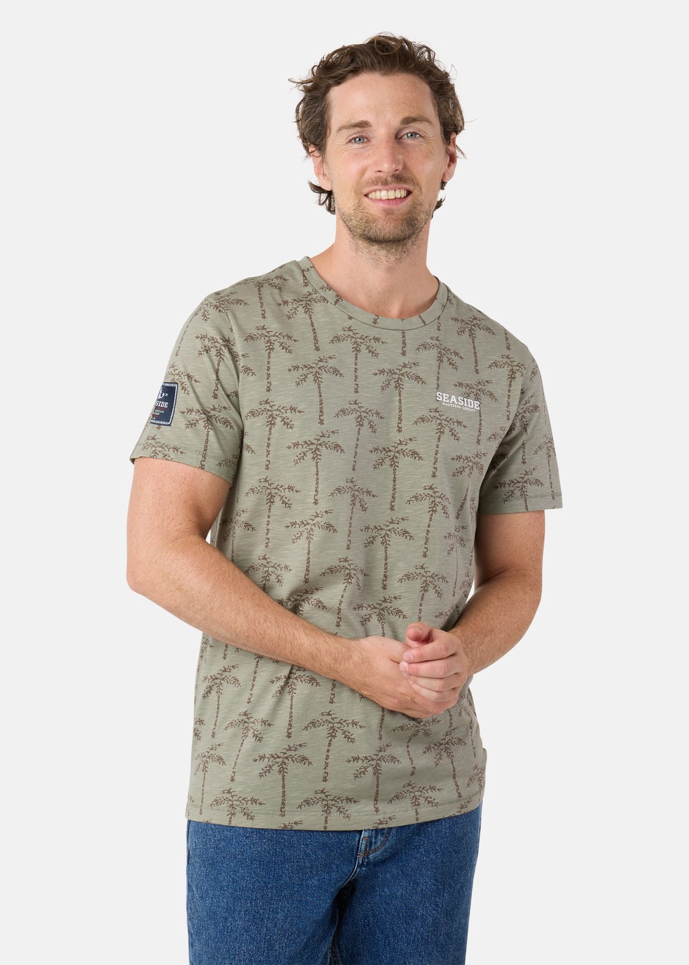 Ocean Tee, Sage Green Palm, Xl,  Strandkläder Ocean Tee, Sage Green Palm, Xl,  Strandkläder