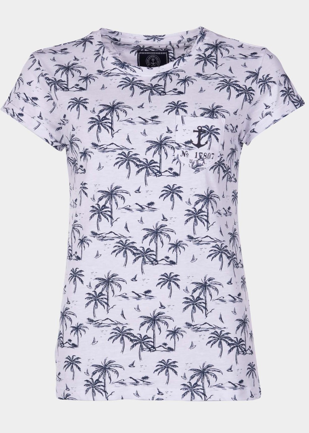 Miami Tee W, White Palm, 40,  Strandkläder Miami Tee W, White Palm, 40,  Strandkläder