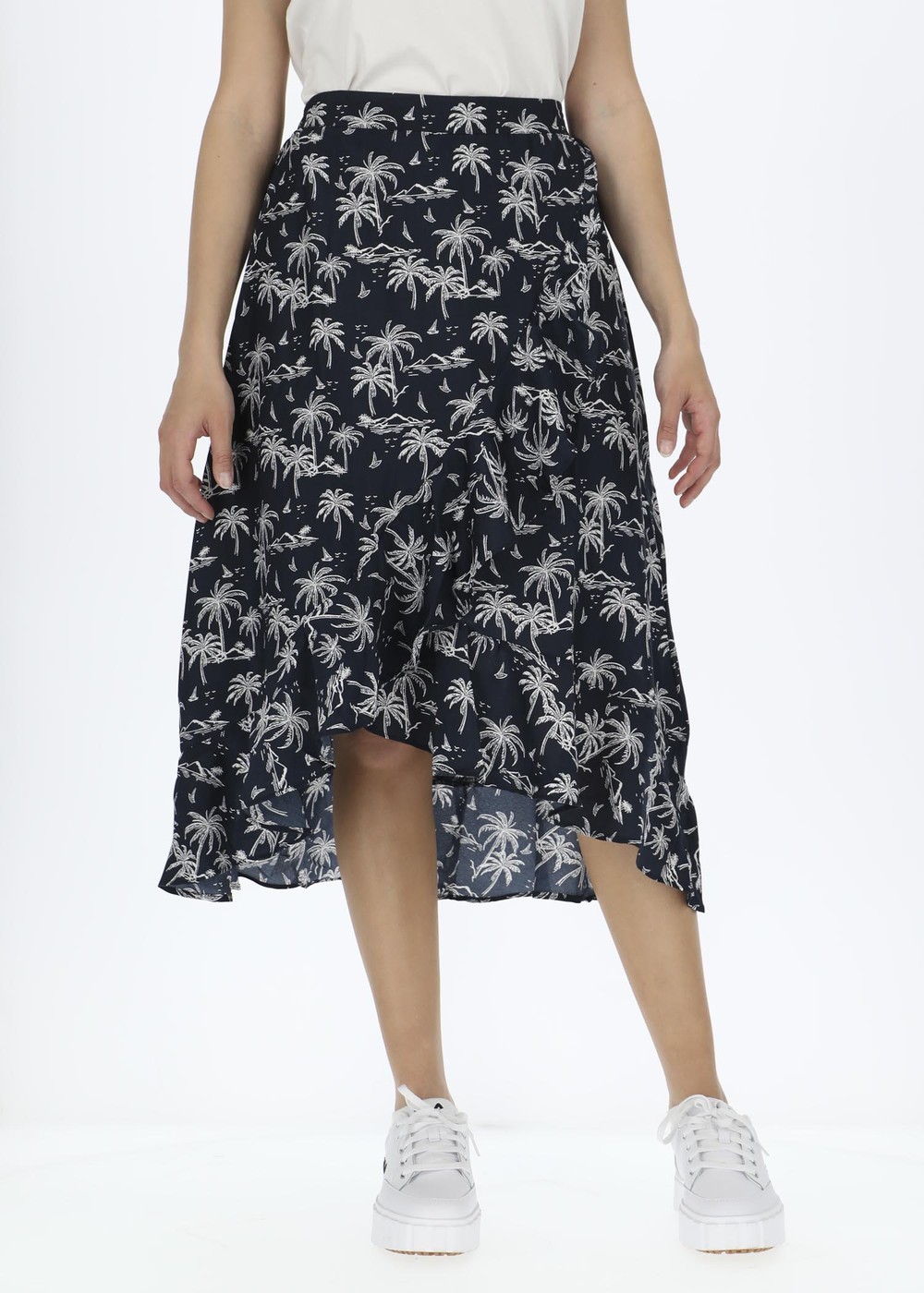 Sankt Claud Skirt W, Navy Palm, 44,  Strandkläder Sankt Claud Skirt W, Navy Palm, 44,  Strandkläder