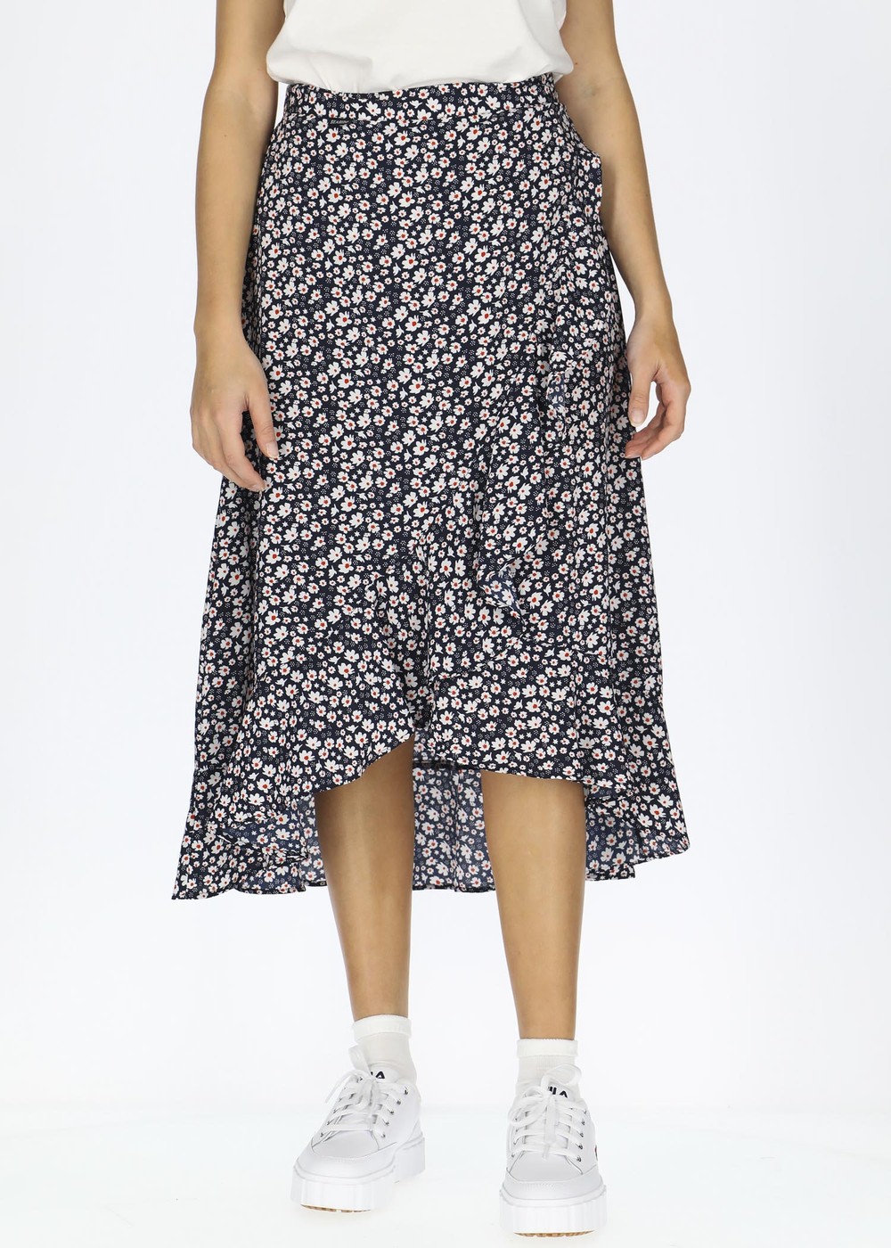 Sankt Claud Skirt W, Navy Flower, 38,  Strandkläder