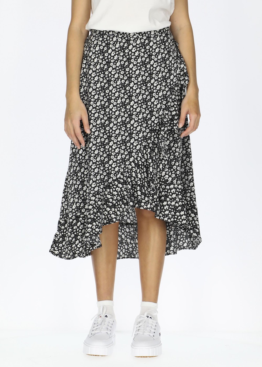 Sankt Claud Skirt W, Black Flower, 34,  Strandkläder