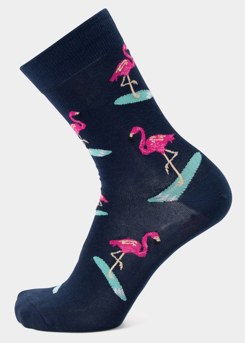 Tropical Sock, Navy Surfing Flamingo, 41-46,  Bomullsstrumpor