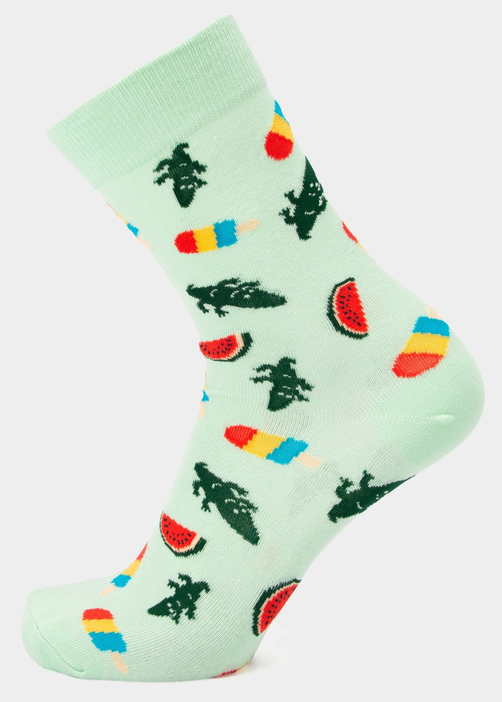 Tropical Sock, Mint Crocodile, 41-46,  Bomullsstrumpor