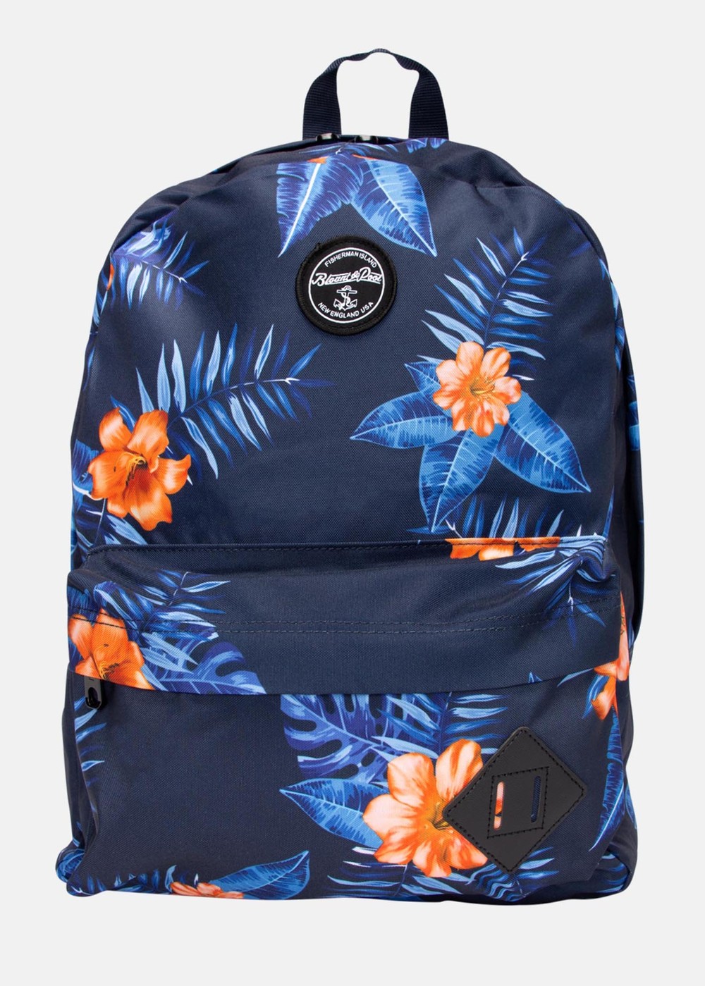 Hawaii Backpack, Navy Orange Flower, Onesize,  Skolväskor