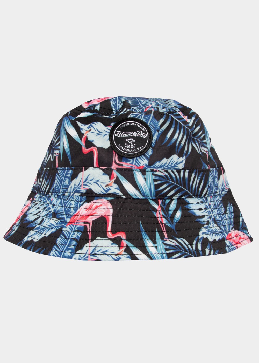 Hawaii Bucket Hat, Black Flamingo Leaf, S/M,  Hattar Hawaii Bucket Hat, Black Flamingo Leaf, S/M,  Hattar