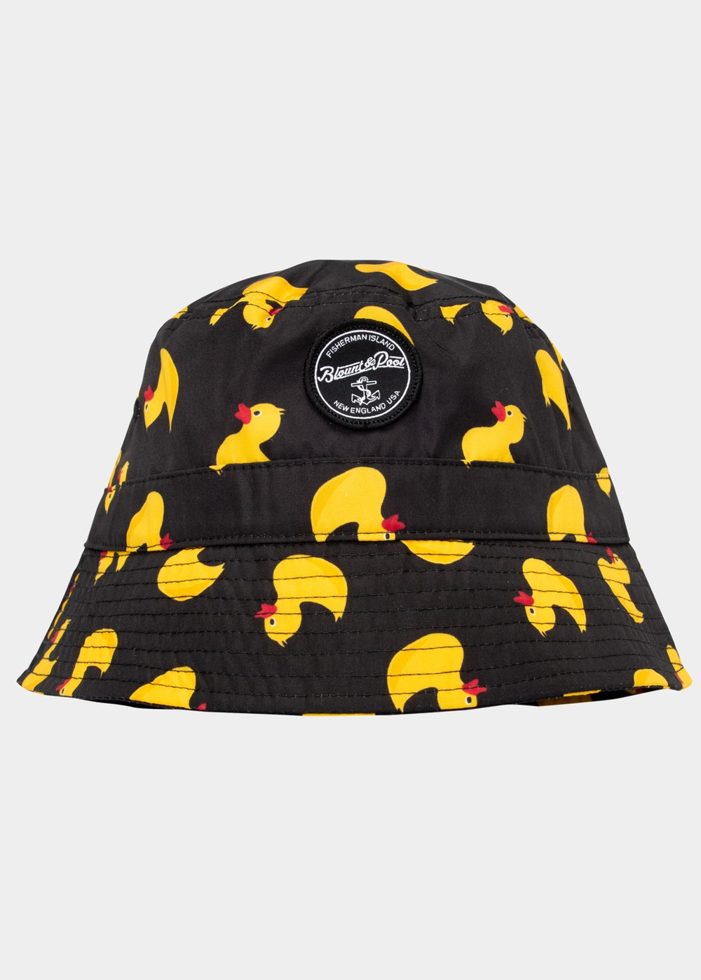 Hawaii Bucket Hat, Black Yellow Duck, S/M,  Hattar