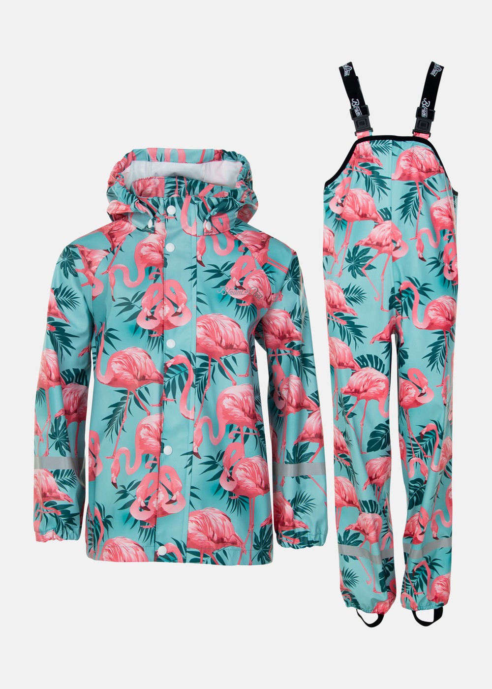 Monsoon Rain Set Jr, Turquoise Flamingo, 90,  Regnjackor